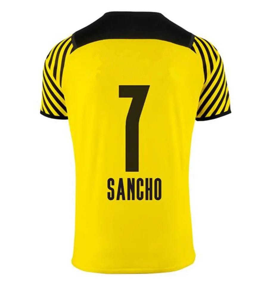 

21/22 HOME HAALAND REUS football shirt 2020 2021 maillot de foot SANCHO HAZARD BRANDT BELLINGHAM men shirts