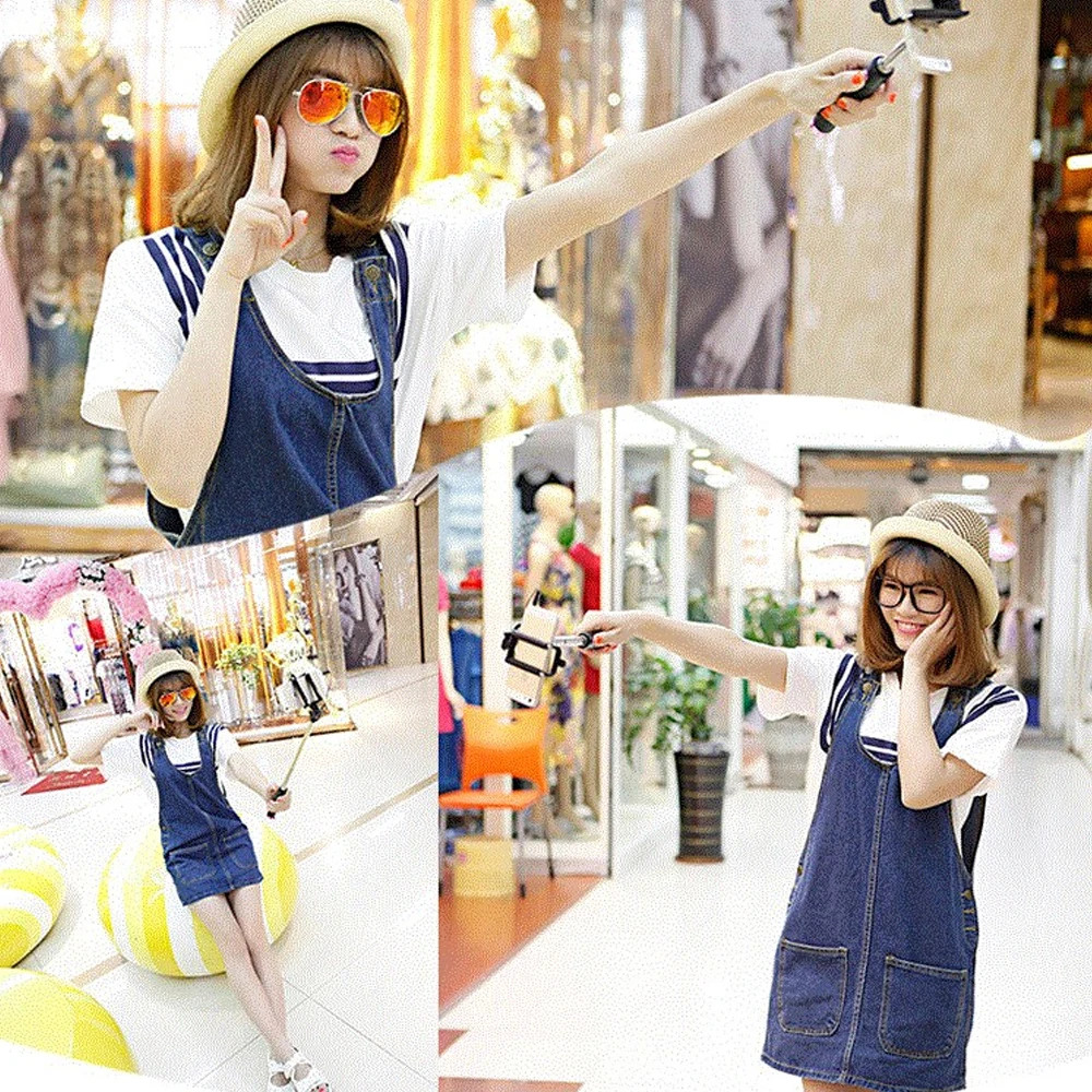 Новая раздвижная Складная Проводная селфи палка для смартфона монопод Samsung Galaxy S9