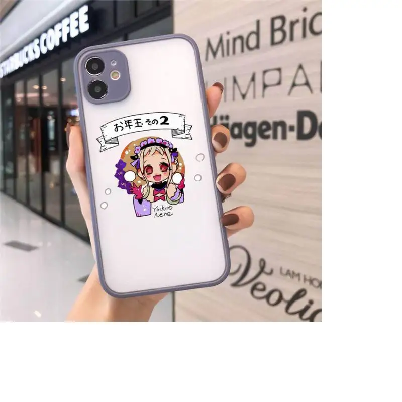 

Toilet Bound Hanako anime Phone Case matte transparent For iphone 7 8 11 12 plus mini x xs xr pro max cover