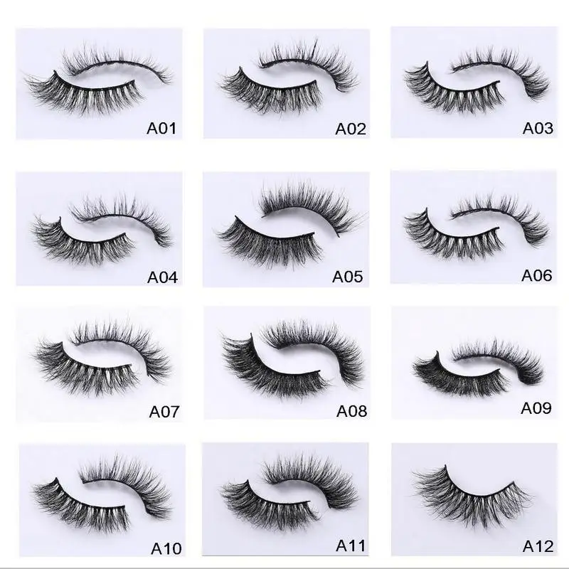 mink eyelashes makeup false eyelashes handmade natural full volume lashes 3D faux cils mink eyelashes 21styles