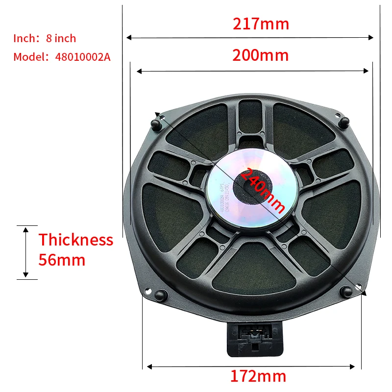 Car Subwoofer For BMW F10 F30 G30 G20 F20 F22 F23 F48 F34 E90 E60 X5 X3 High Quality Under Seat 8 Inch BW Bass Speaker Woofers images - 6