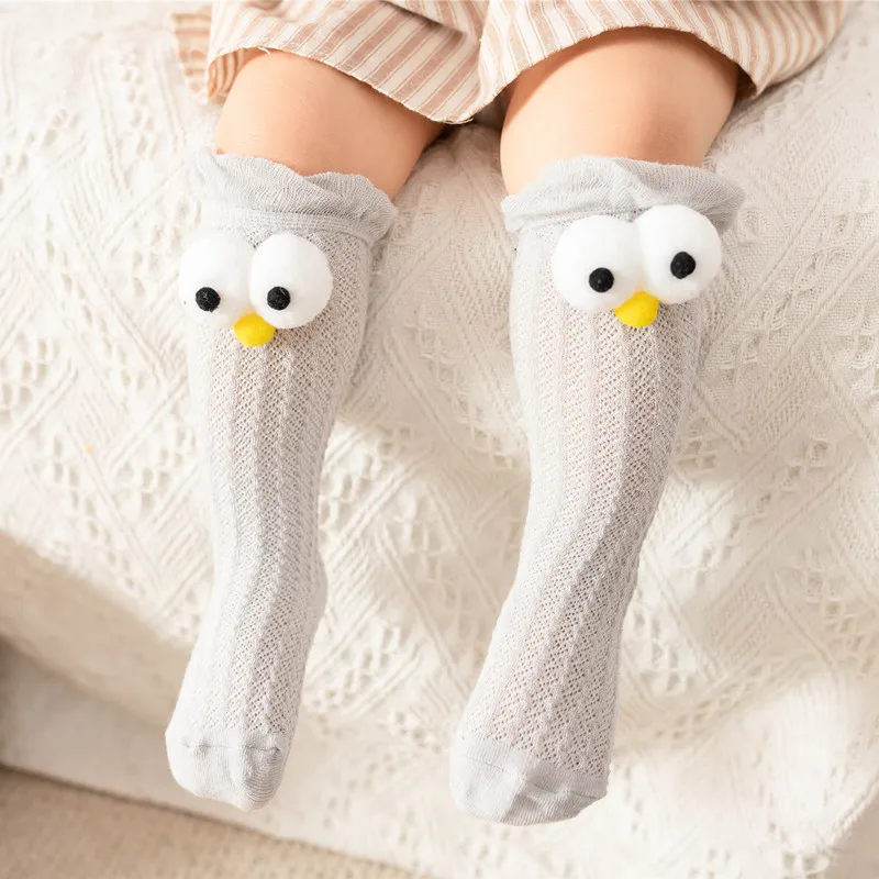 Calcetines finos de verano para ni&ntilde;os, a prueba de mosquitos, vers&aacute;tiles, ojos grandes-3