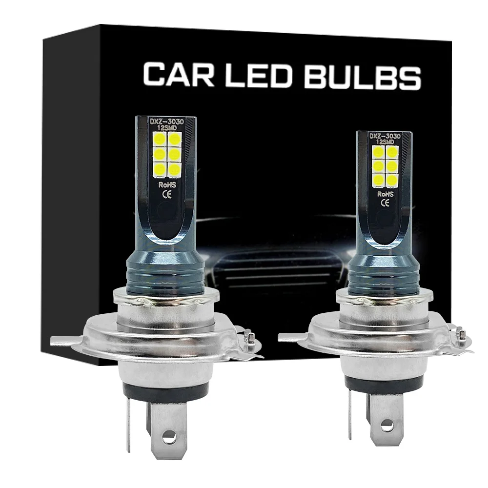 2Pcs H7 H4 H11 H8 LED Car Headlight Bulb Beam Kit 12V 80W High Power Car Fog Light 3000K 6000K Auto Headlight Bulbs 12000LM