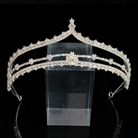 fashion diverse silver color crystal crowns bride tiara for wedding crown headpiece wedding hair jewelry accessories 2021 new