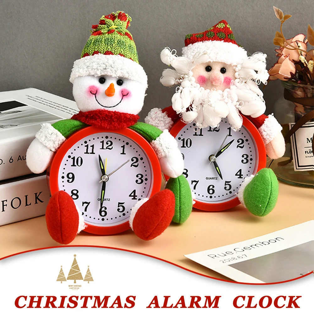 

Женские круглые настольные часы, кварцевые игольчатые часы, рождественские украшения, подарки для детей, домашний декор, новый год 2022