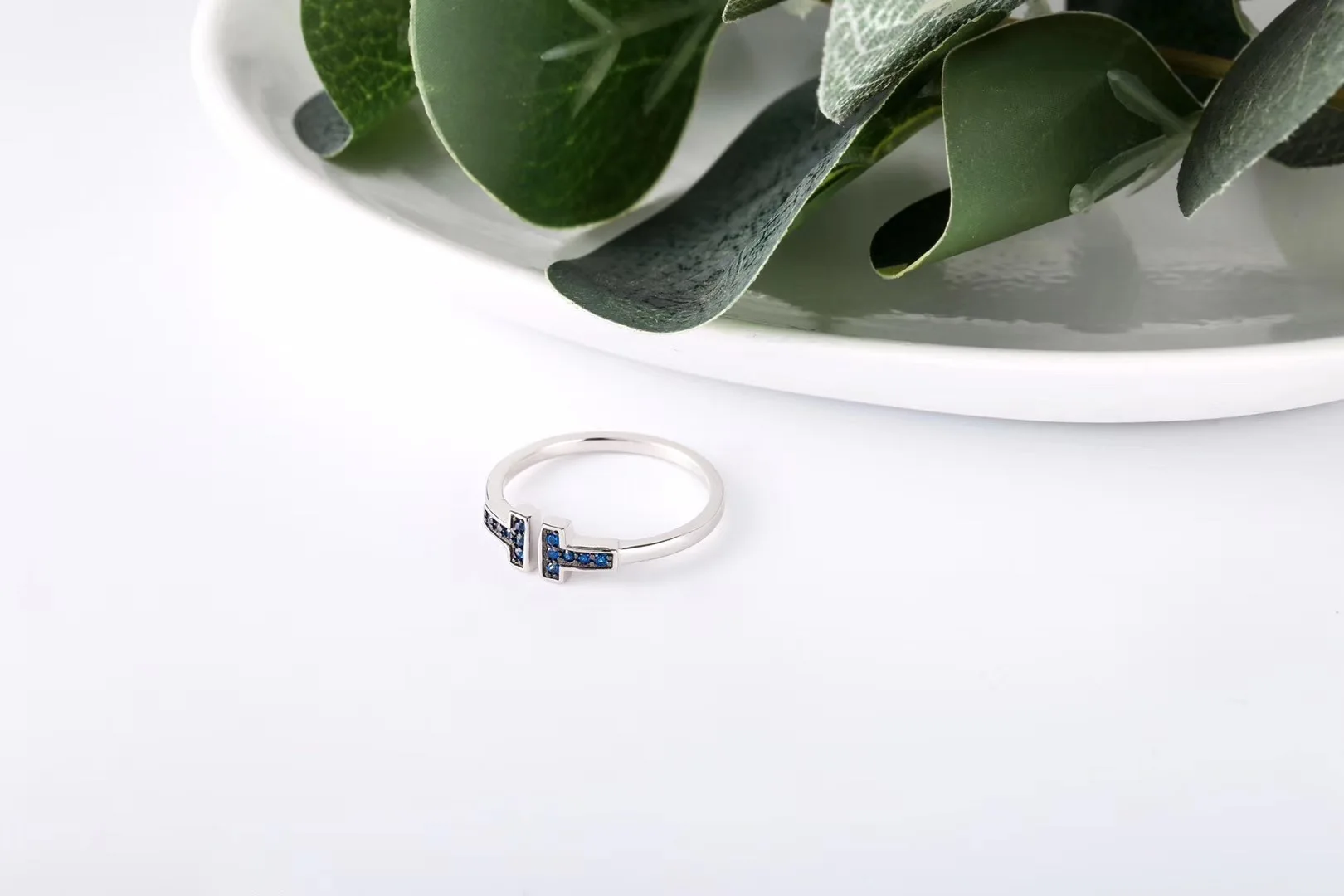 Модный костюм TSHOU193 синие хрустальные Висячие серьги ожерелье кольцо ювелирные