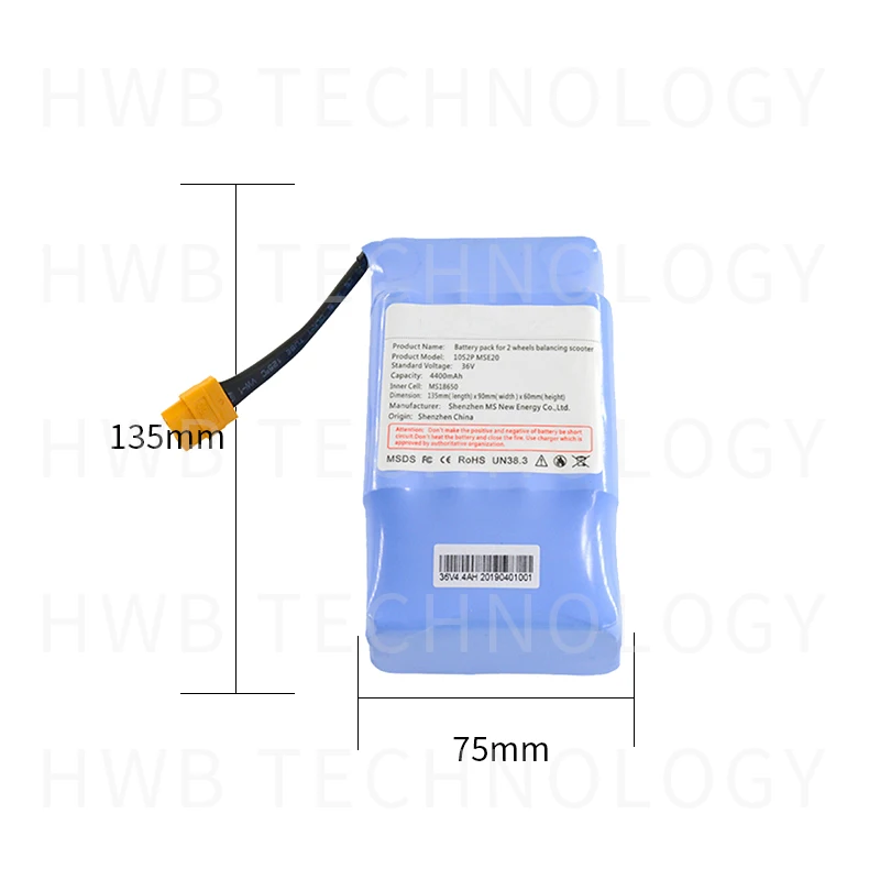 36V литий ионная аккумуляторная батарея 4400mah 4.4AH ионный элемент для электрического