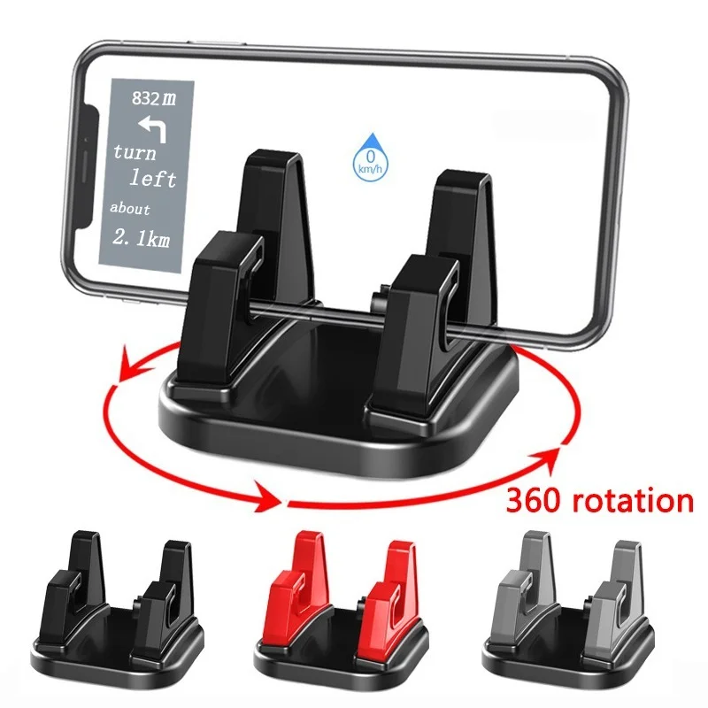 

Rotating Car Phone Holder Non-slip Dashboard Bracket 360 Rotation Simple Useful Auto Mobile Phone GPS Stand