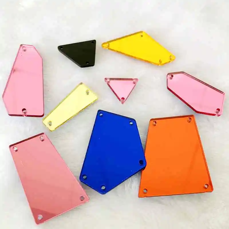 Многоразовые прозрачные кристаллы швейное зеркало стразы аппликация с плоской