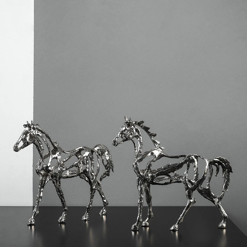 

Plating Surface Horse Statue Home Sculpture Home Decoration Crafts Desktop Small Ornaments Room Decor