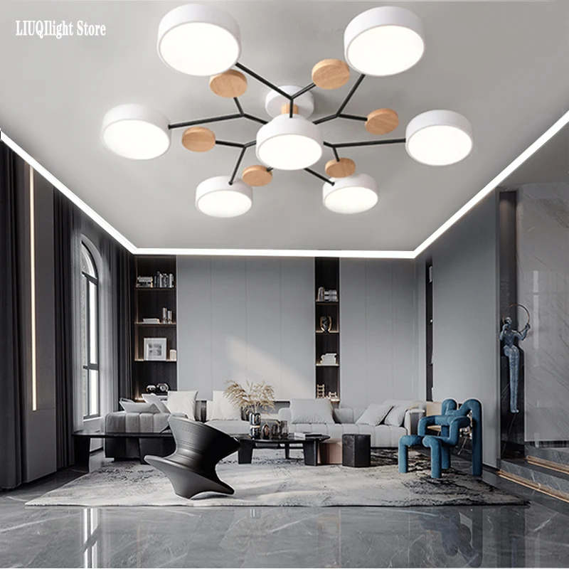 $22.50 Modern style indoor lighting living room chandelier bedroom ceiling lamp kitchen lamp balcony corridor lamp solid wood lamp body