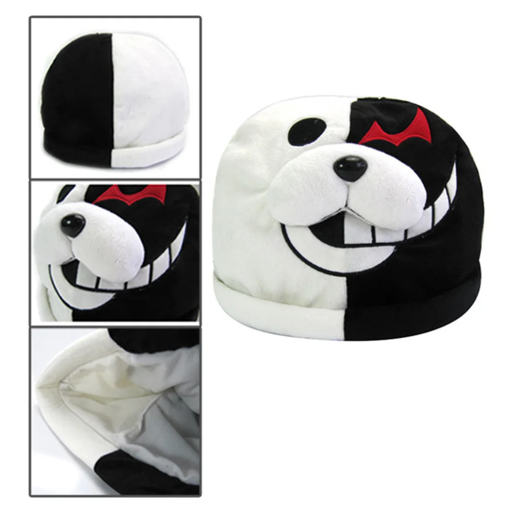 Anime Danganronpa Monokuma Cosplay Plush Hats Cap Winter Warm Costume Accessories