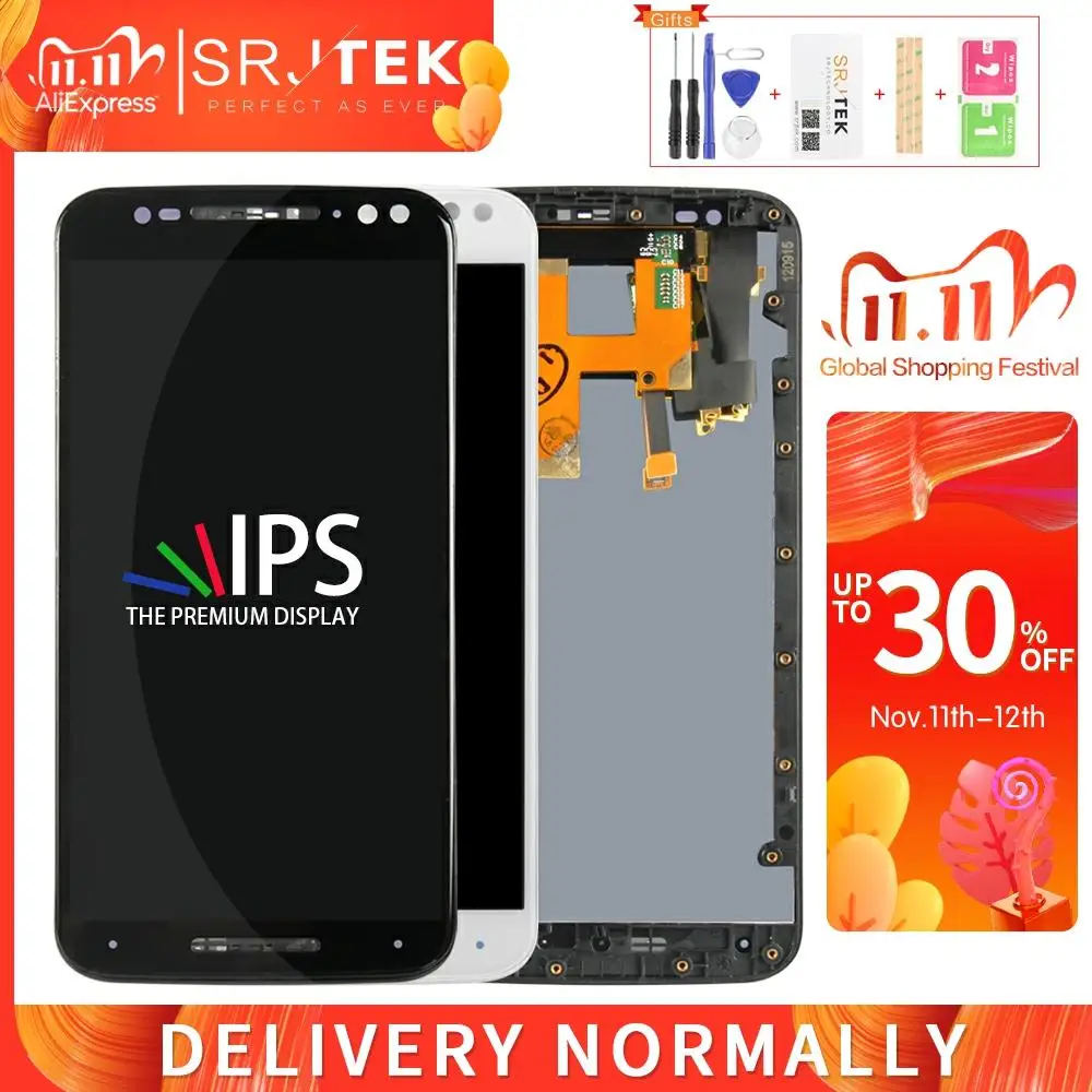Для Motorola Moto X Style Pure LCD дисплей сенсорный экран дигитайзер полная сборка с рамкой x3s