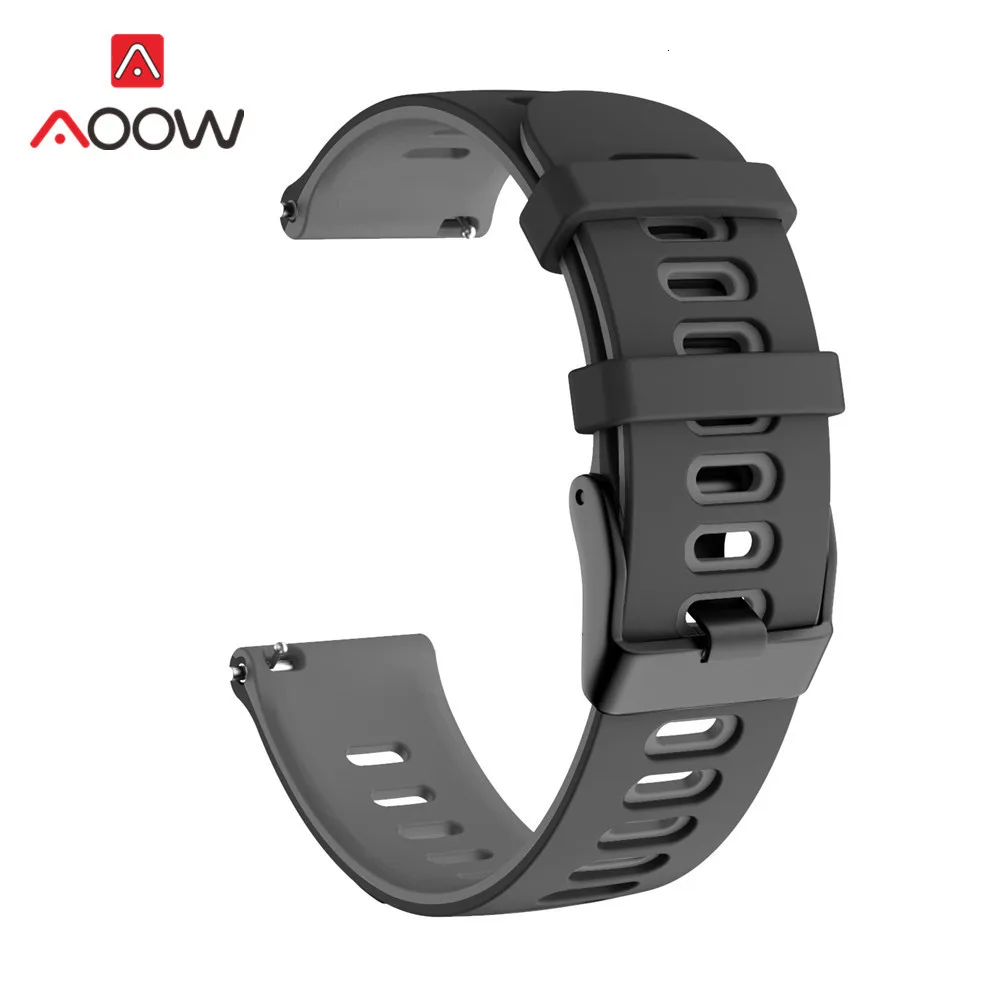 20 мм спортивный силиконовый ремешок для часов samsung Galaxy Watch Active2 40 мм 44 мм 42 мм Active 2 Garmin Amazfit huawei Band ремешок Correa