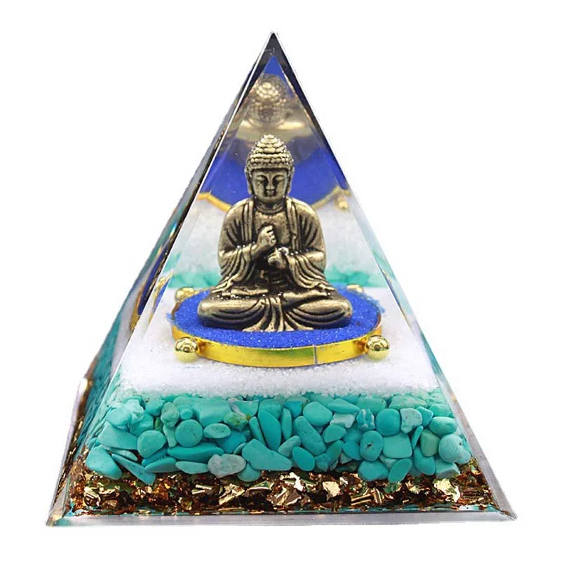 

Оргонитовая Пирамида Будда, природный кристалл, генератор энергии, пирамида чакра, лечение, медитация, украшения, ювелирные изделия, медные украшения