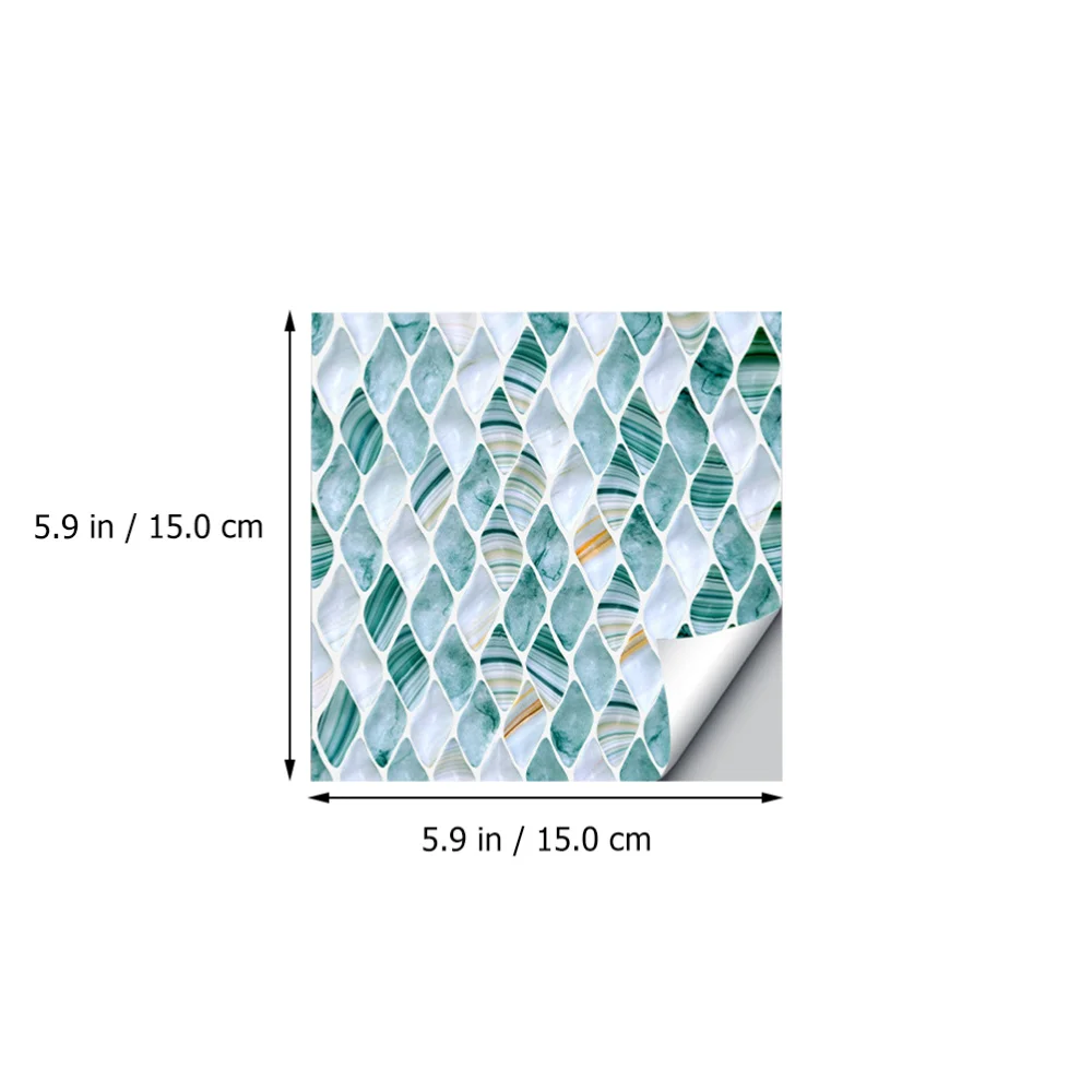 

10PCS Waterproof Tile Stickers Living Room Bathroom Office Wall Sticker