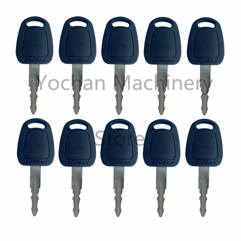 

10Pcs F900 Heavy Equipment Lock Ignition Key For Doosan Daewoo Excavator Bobcat E80 K1009605B Free Shipping