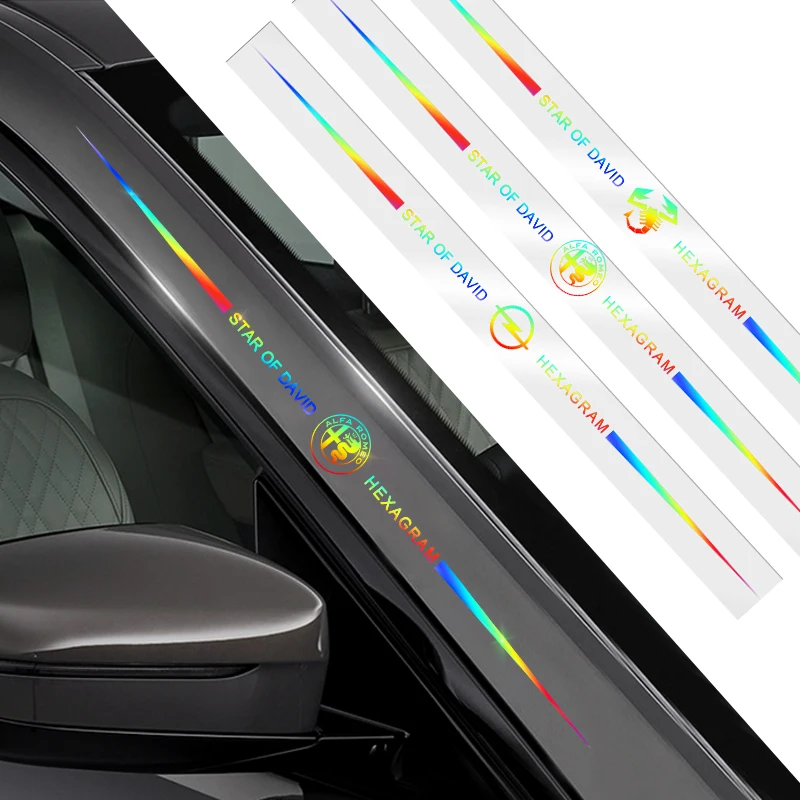 

1pcs Car Body Laser Sticker Auto Window Decal For Dodge Caravan Neon Viper Demon RAM 1500 SXT Charger Avenger Car Accessories
