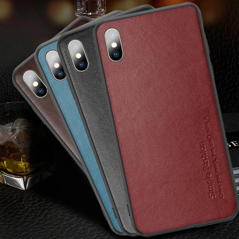 Для iPhone X Xr Xs 11 Pro Max Роскошный чехол из натуральной кожи для iPhone 7 8 Plus анти-осенняя крышка