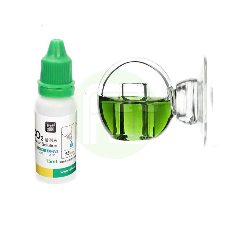 Стекло Co2 Капля Checker с 4dkh/PH раствором Orb CO2 PH мяч долгосрочный индикатор монитор