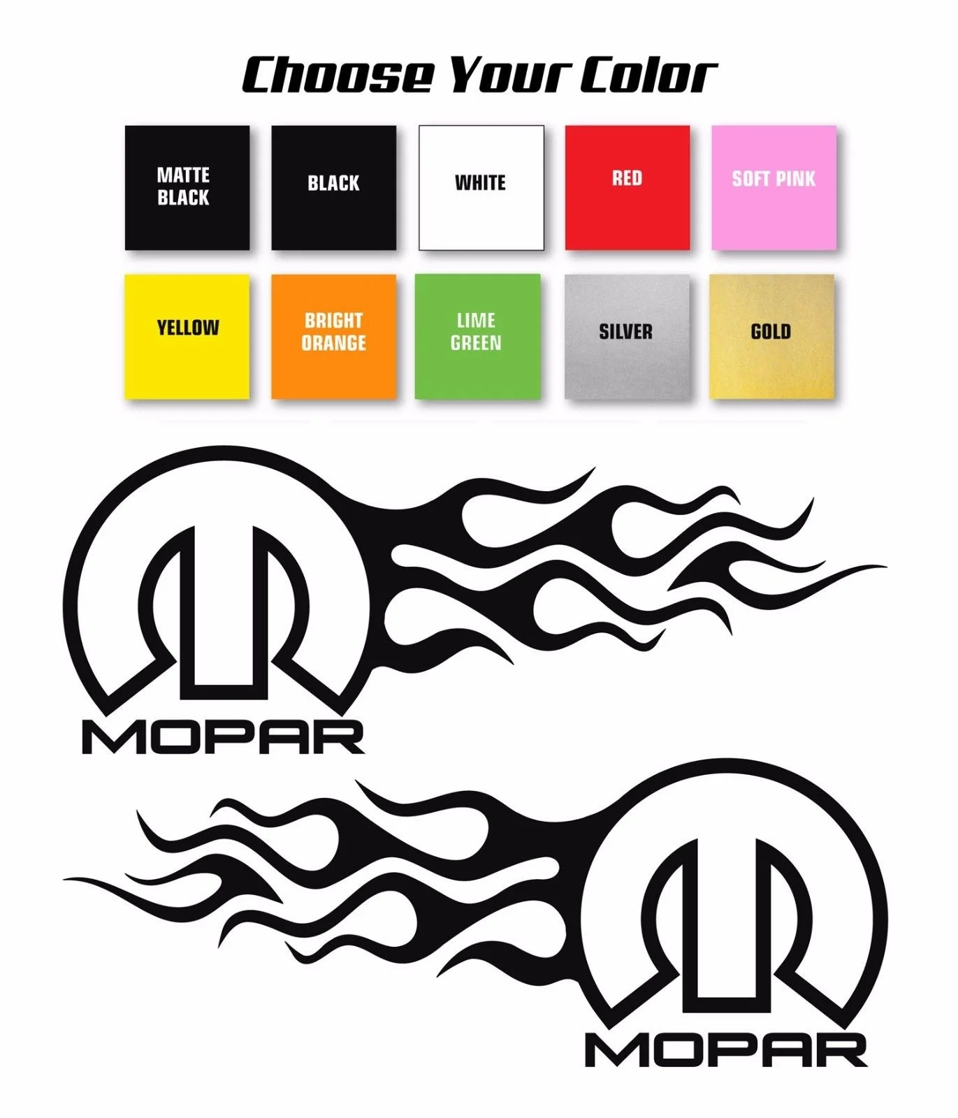 

Для 4 шт./компл. Mopar Dodge пламени Стиль логотип правой и левой автомобиль наклейки/выберите размер и цвет