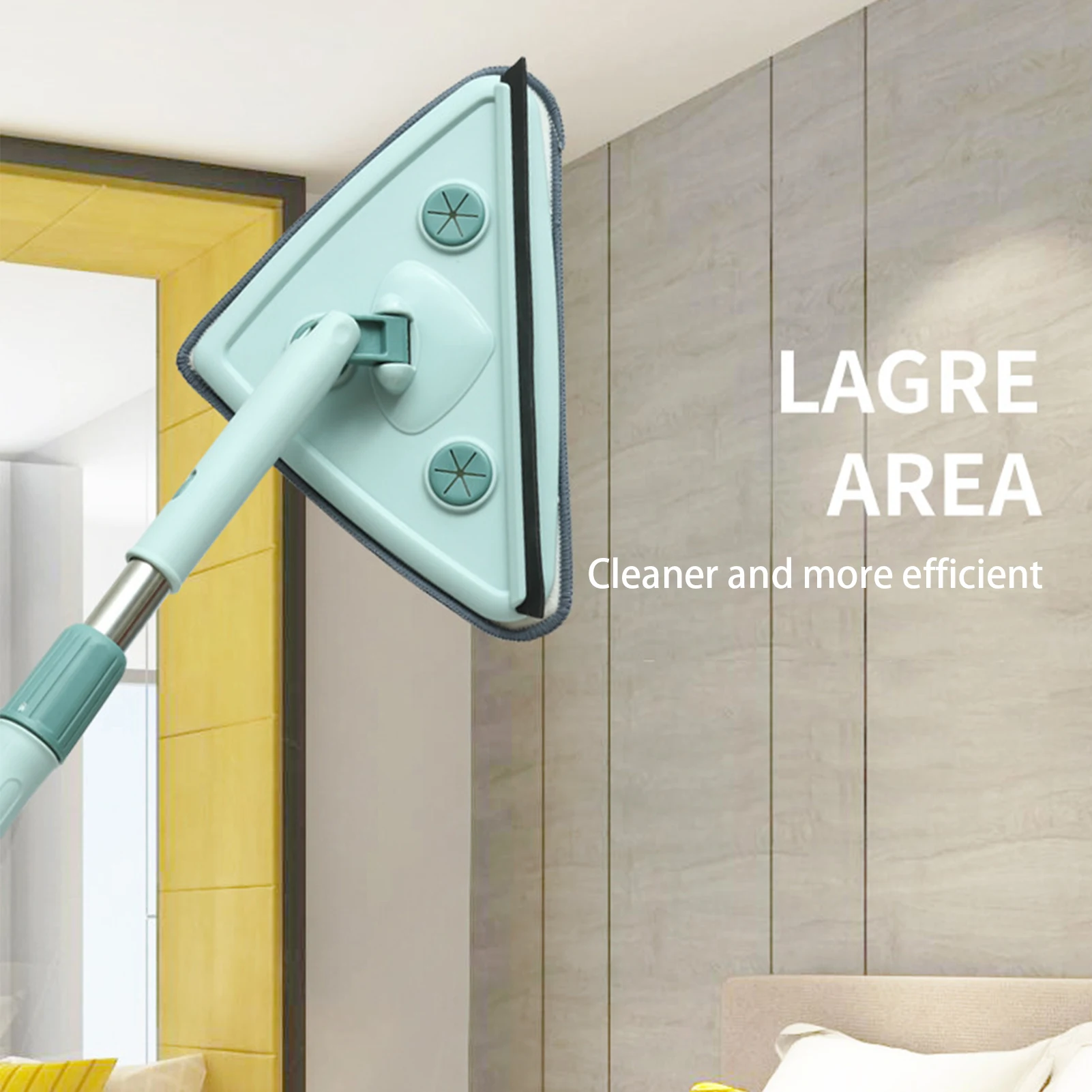 

Pcs Flexible Clean Mop Triangle Pad Flat Cleaning Brush Long Handle Kitchen Bathroom Tile Wall Glass Window Cleaning Tool Useful