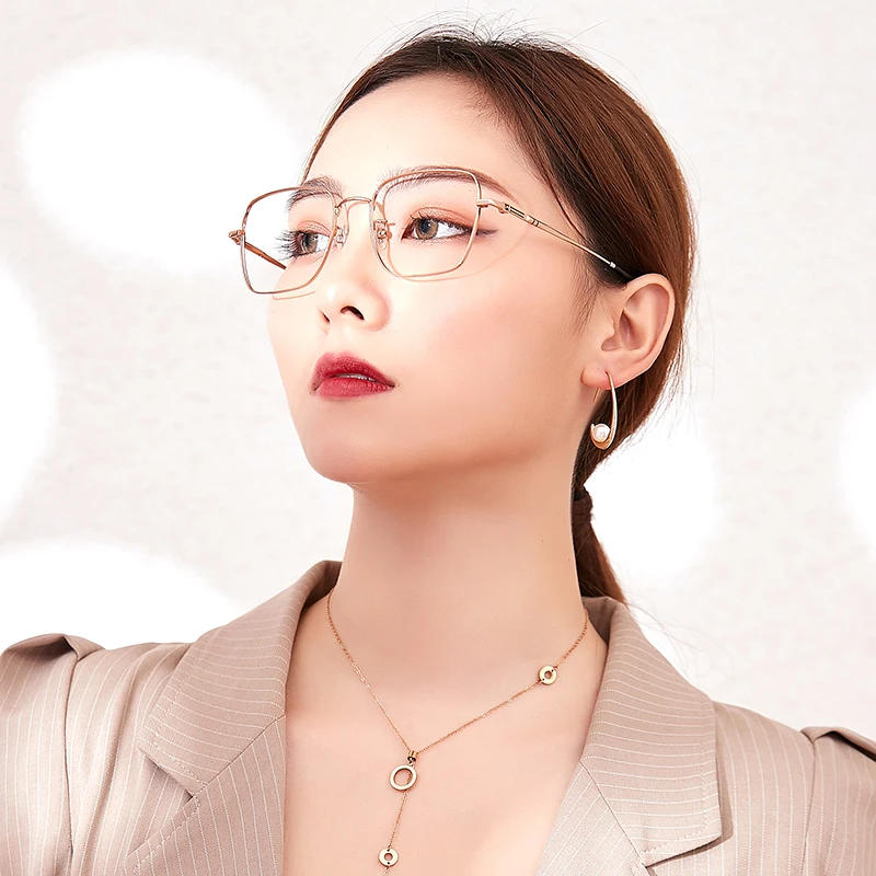 

High-End Fashion Large-Frame Polygonal Square Frame Glasses Frame Popular Men And Women Large-Face Prescription Glasses Frame