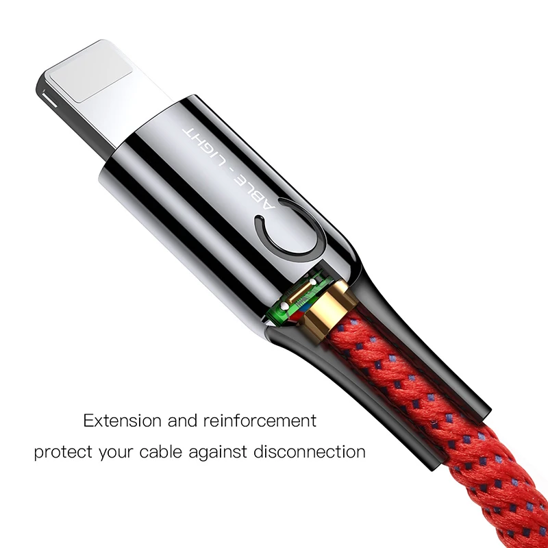 Baseus 2.4A Intelligent power off USB Cable For iPhone 7 6 8 plus X XR 11 12 13 mini pro Charger USB Cable Fast Charging