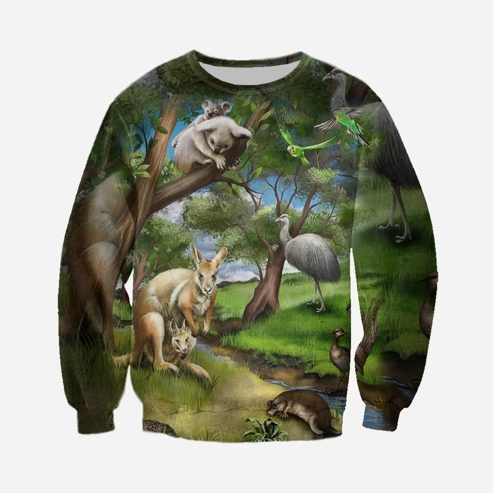 

3D Printed Animal world lion / hippo / elephant Sweatshirt For Men/Women Harajuku Fashion Long sleeve sweatshirt Casual Pullover