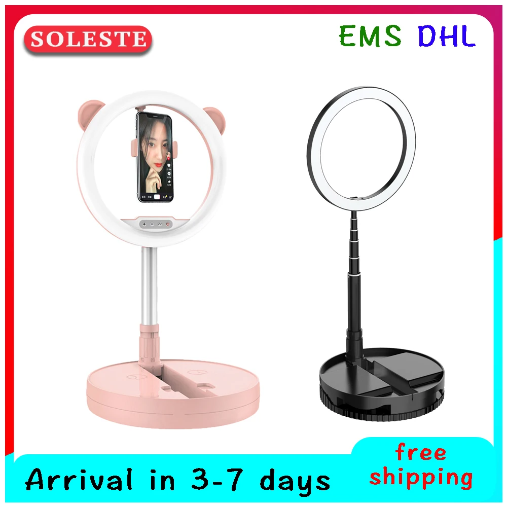 Кольцевой светильник SOLESTE 6 &quot10&quot с держателем для телефона прямой