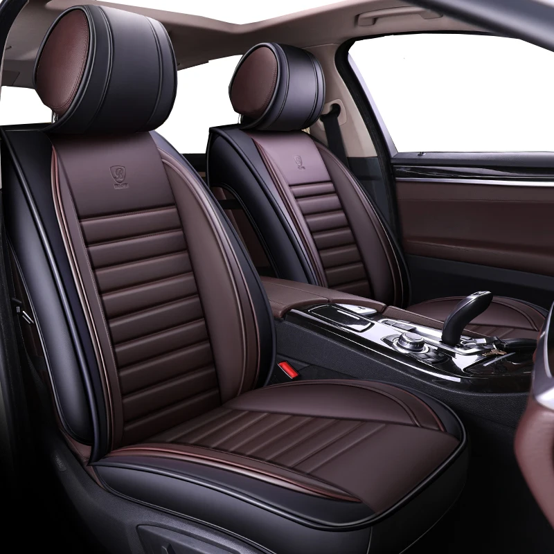 Чехлы для автокресел из искусственной кожи с полным покрытием для mercedes benz class c w202 t202 w203 t203 w204 w205 - Название цвета: coffee standard
