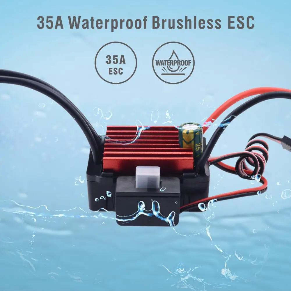 Водонепроницаемая серия SURPASS HOBBY KK 2445 5400KV 2 3 мм бесщеточный двигатель и 35A ESC для