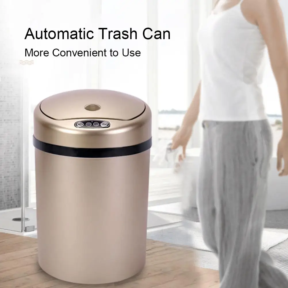 Интеллектуальное пластиковое ведро с аккумулятором USB автоматическая индукция