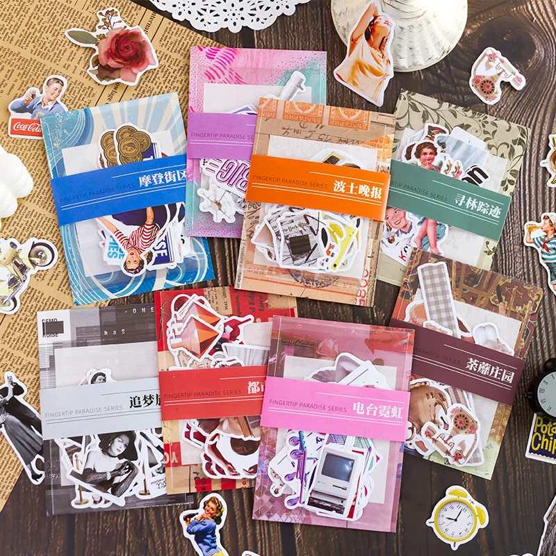 

Jianqi 40 pcs/lot stickers aesthetic Scrapbooking material for notebooks diary handmade bullet journaling accessories Stickers