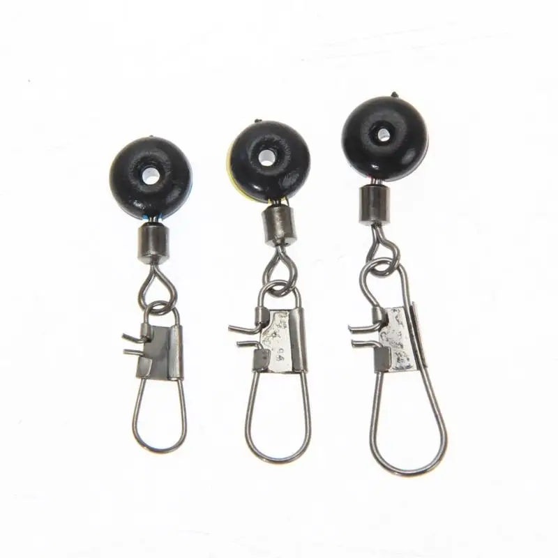 Практичные рыболовные снасти 60 шт./лот беговые ползунки Вертлюги с застежкой для