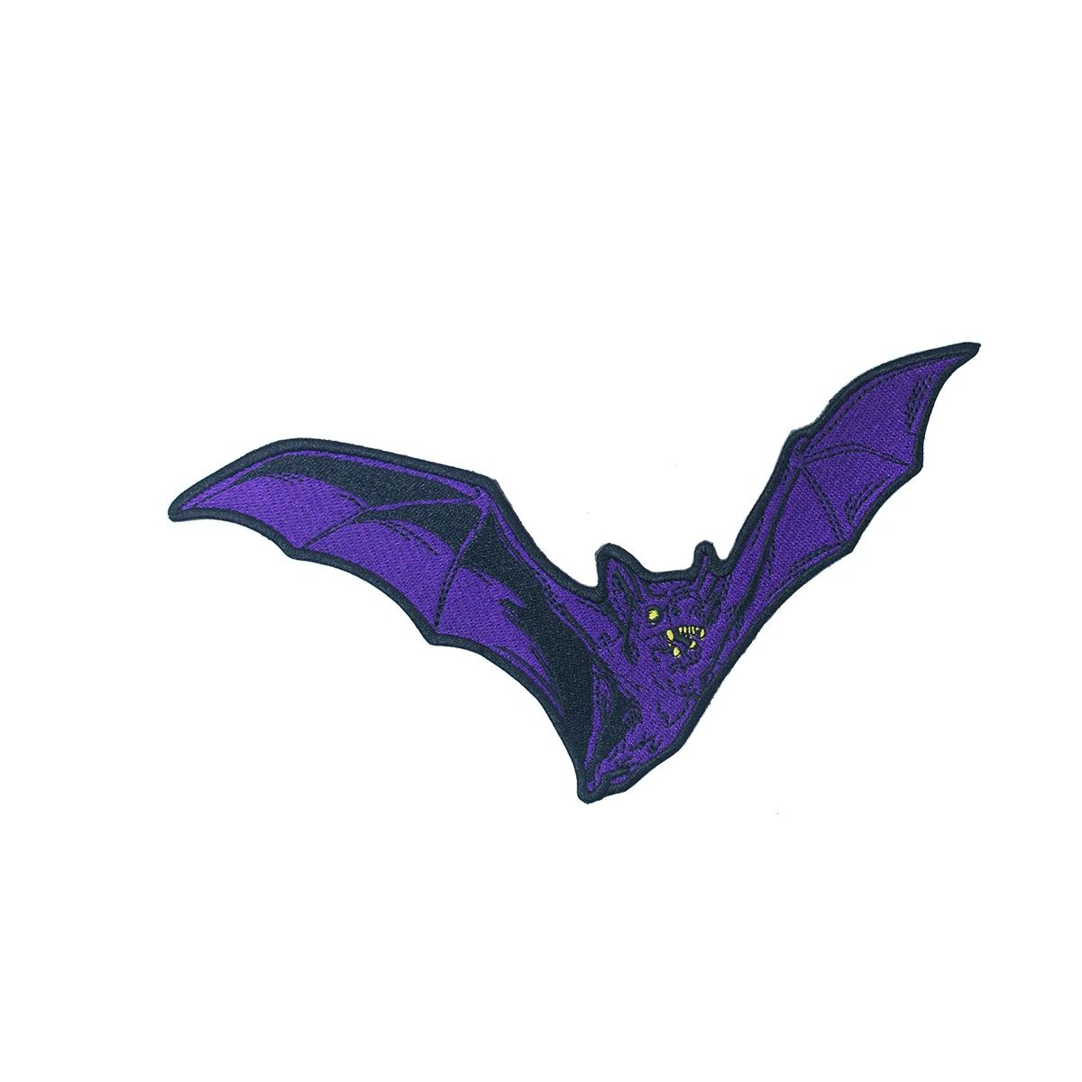 Вышивка летучая мышь в пурпурном цвете нашивки на Хеллоуин животное испуганный