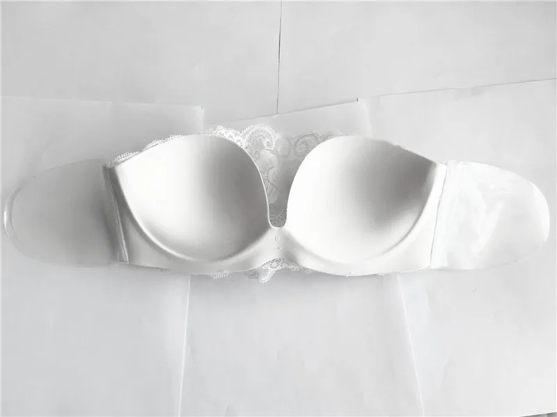 Strapless Invisible Bra Sexy Seamless Push Up Silicone Bras For Women White Sexy Lingerie Lace Stick on  Bralette