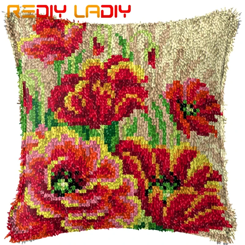 Набор крючков с защелкой сделай свою собственную подушку цветами Поппи