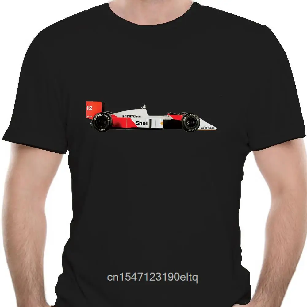 

Formula 1 McLaren MP4/4 Men fashion brand t-shirts male black cotton t shirt big size sbz313
