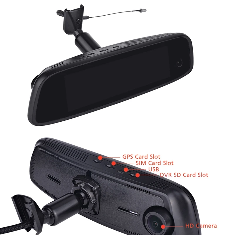 Новые 3CH камеры 8 дюймов 2 ГБ+ 32 ГБ зеркало заднего вида автомобиля dvr рекордер 4G Android5.1 Dashcam 1080P gps wifi ADAS Регистратор