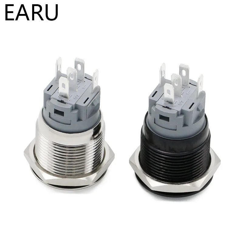 19 мм Новый Тип Водонепроницаемый металлический кнопочный выключатель