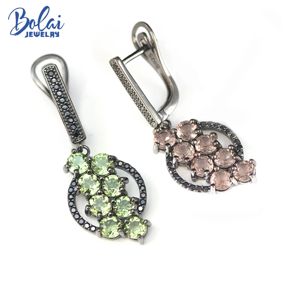 

Bolai Zultanite Dangle Earrings Black 925 Sterling Silver Color Changing Nano Diaspore Gemstone Jewelry Women 2020 New Hit Style