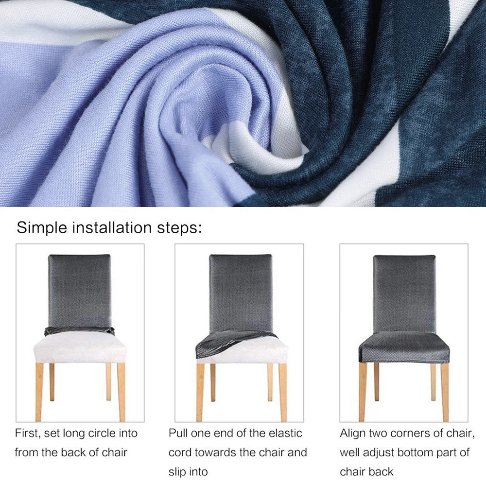 

1/2/4/6pcs Elastic Stretch Dining Chair Covers Washable Slipcover Protector Dust-proof Furniture Decor For Wedding Banquet Party