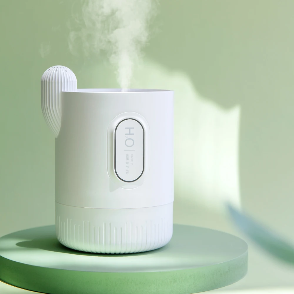 

Wireless Air Humidifier USB Rechargeable Cactus Theme Colorful Lights For Home Office Car Aroma Oil Diffuser Mist Maker