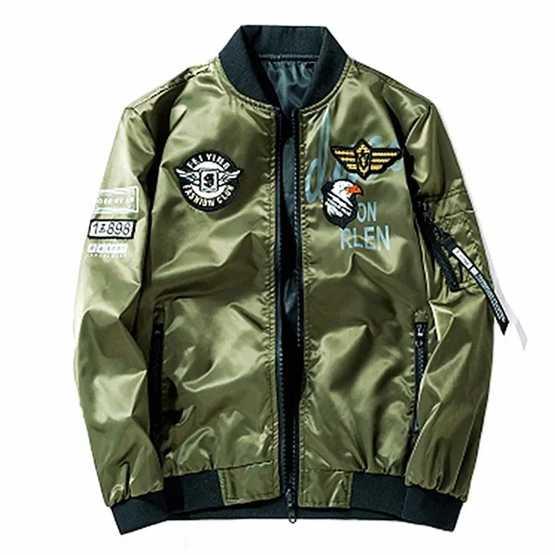 Новинка 2020 осенняя классическая мужская повседневная куртка с вышивкой большая