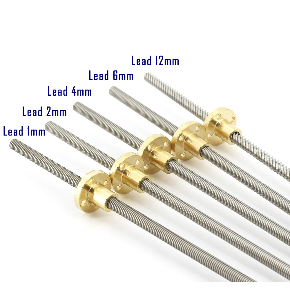 

304 stainless steel T8 screw length 910mm lead 8mm trapezoidal spindle 1pcs with brass nut