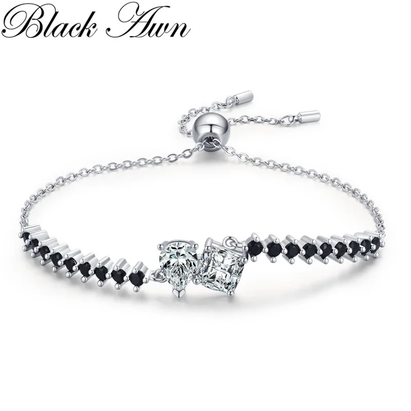 

BLACK AWN 2022 Hot Heart Silver Color Charm Bracelet Women Wedding Jewelry S012