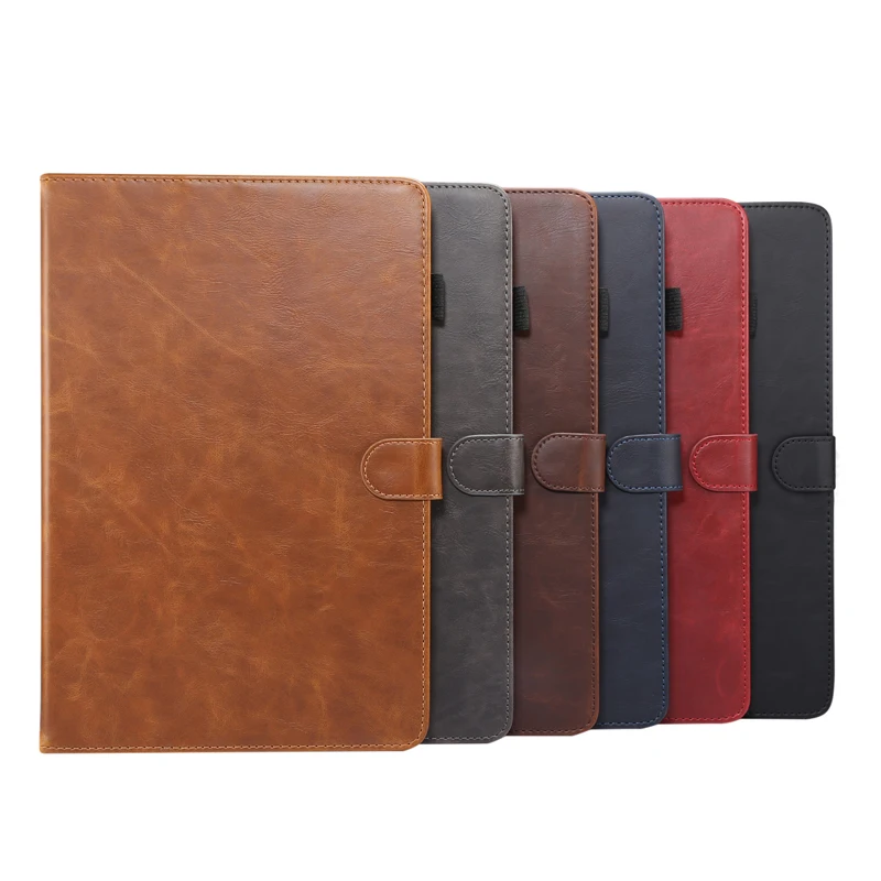 

For Samsung Tab S6 10.5 Inch T860 Flip Case Retro Crazy Horse Skin Leather Business Stand Card Smart Cover for Samsung Tab T865