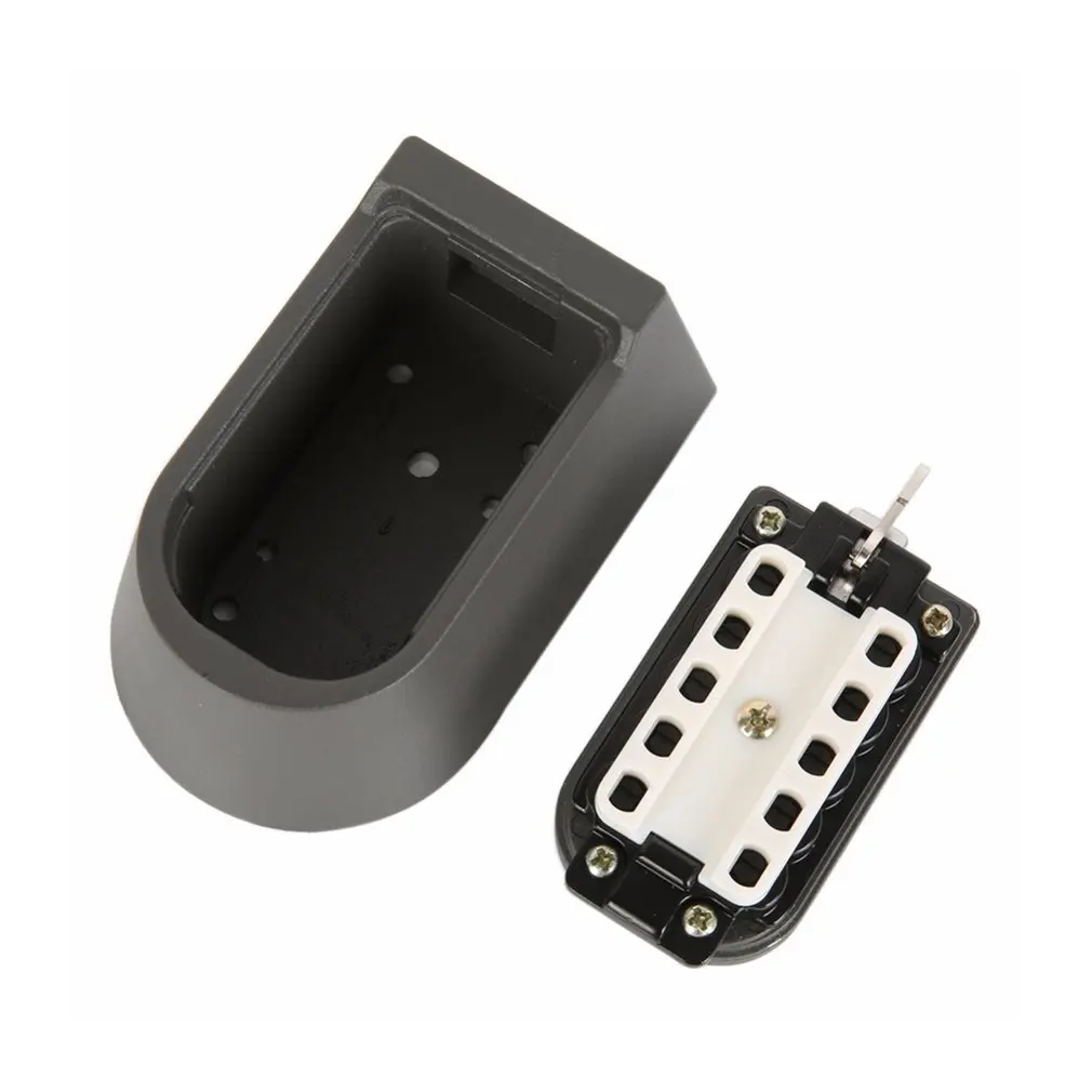 

Wall Mounted Outdoor Key Storage Lock Box 10 Digit Push-Button Combination Password Key Safe Box Resettable Code Key Holder