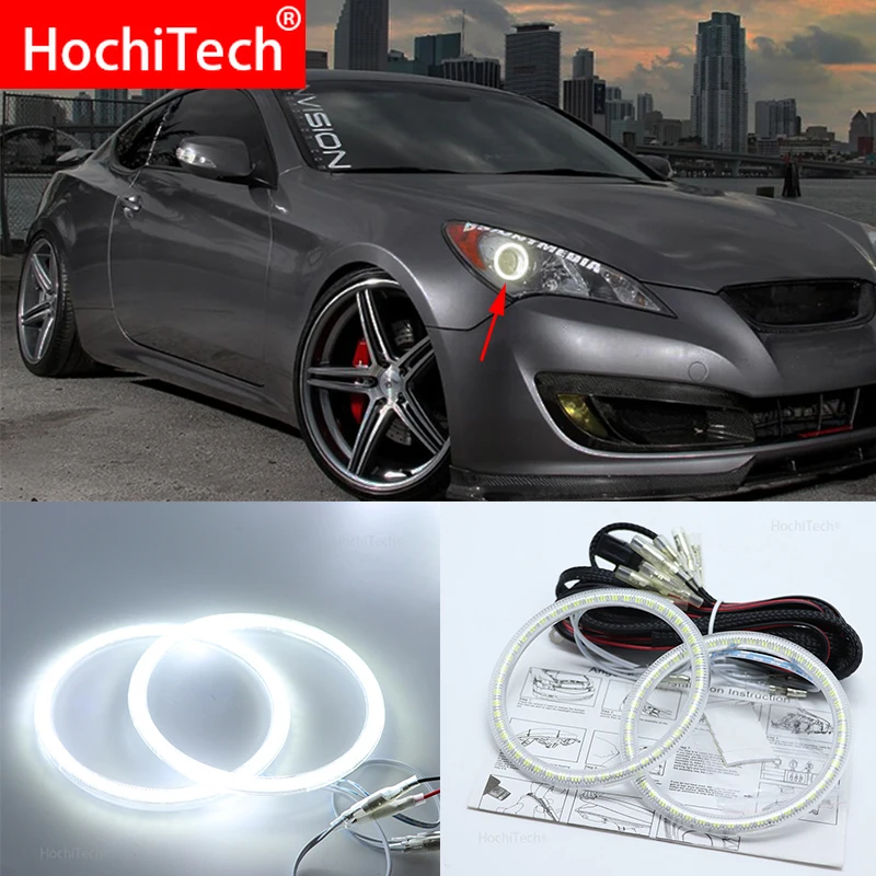 

Для hyundai Genesis Coupe 2010-2014 Smd комплект светодиодов «глаза ангела» отличное Ультра яркое освещение DRL дневные ходовые огни